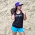 Runyon Women's Reflective Script Black Fitness Performance Tank Top Made In USA