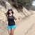 Runyon Women's Reflective Script Black Fitness Performance Tank Top Made In USA