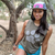 Runyon Women's Puma Paw Smokin Blue Muscle Tank Made In USA