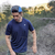 Runyon Navy Blue Short Sleeve Tech Trail Shirt Performance Sportswear Made In USA