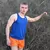 Runyon American Made In USA Mens Running Clothing Roya Blue Tank Top Singlet Fitness Athletic Performance Wear Runyon Canyon Apparel