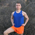 Runyon American Made In USA Mens Running Clothing Roya Blue Tank Top Singlet Fitness Athletic Performance Wear Runyon Canyon Apparel