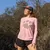 Runyon Cool Pink Puma Paw Long Sleeve Tech Trail Performance Shirt Made In USA