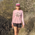 Runyon Cool Pink Puma Paw Long Sleeve Tech Trail Performance Shirt Made In USA