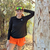 Runyon Hot Orange Lava Classic Performance Running Short Made In USA