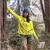 Runyon Canyon Apparel Women's HIKE Yellow Forest Long Performance Technical Trail Shirt Made IN USA