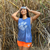 Runyon Women's Puma Paw Smokin Blue Muscle Tank Made In USA