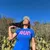 Women's Royal Blue Hot Pink RUN Performance Running Shirt Made In USA