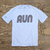 American Made In USA Men's Running Clothing RUN White Fitness Shirt Performance Sportswear Runyon Canyon Apparel