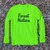 Runyon Mens Made In USA Lime Long Sleeve Performance Shirt Forest Nation