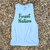 Runyon Men's Unisex Forest Nation White Muscle Tank great for Running, Hiking, Gym, Workout, Outdoors & Fitness -  Made In USA