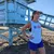 Runyon Women's Unisex White Star USA Muscle Tank great for Running, Hiking, Gym, Workout, Outdoors & Fitness -  Made In USA