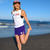 Runyon Women's Unisex White Star USA Muscle Tank great for Running, Hiking, Gym, Workout, Outdoors & Fitness -  Made In USA