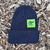 Runyon Navy Neon Reflective Knit Beanie Made In USA | Runyon Canyon Apparel