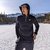 Runyon Men's Black Warm Up Performance Zip Hoodie Running Jacket American Made In USA