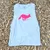 Runyon Unisex White Hot Pink Logo Workout Muscle Tank Made In USA