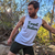 Runyon Men's Unisex Forest Nation White Muscle Tank great for Running, Hiking, Gym, Workout, Outdoors & Fitness -  Made In USA
