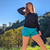 Runyon Canyon Apparel Womens Black Long Training Fitness Shirt Made In USA