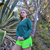 Runyon American Made In USA  Women's Forest Green Long Sleeve Running Fitness Performance Shirt