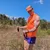 Runyon Men's Neon Safety Fluorescent Orange Sleeveless Muscle Tee Performance Workout Tank Top American Made In USA