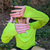 Runyon Men's Neon Lime Green High Visibility Sun Hoodie Shirt Long Sleeve Thumbholes Sun Protection Quick Dry American Made In USA