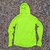 Runyon Men's Neon Lime Green High Visibility Sun Hoodie Shirt Long Sleeve Thumbholes Sun Protection Quick Dry American Made In USA