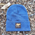 Runyon Canyon Apparel Woolly Blue Denim Classic Cuffed Beanie Made In USA Gold Reflective