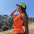 Runyon Women's Neon Orange Safety Fluorescent Orange Sleeveless Muscle Tee Performance Tank Top American Made In USA
