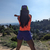 Runyon Women's Neon Orange Safety Fluorescent Orange Sleeveless Muscle Tee Performance Tank Top American Made In USA