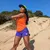 Runyon Women's Neon Orange Safety Fluorescent Orange Sleeveless Muscle Tee Performance Tank Top American Made In USA
