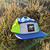 Runyon Royal Neon Reflective Camp Hat American Made In USA Trail Running Hiking Workout Performance Cap