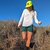 Runyon Women's Unisex White Sun Hoodie Shirt Long Sleeve Thumbholes Sun Protection Quick Dry American Made In USA