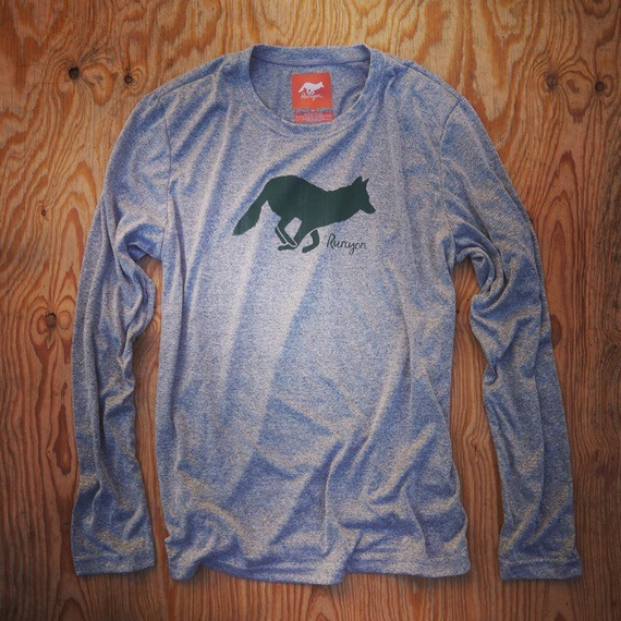 Runyon Canyon Apparel Men's Long Sleeve Green Forester Performance Fitness Shirt