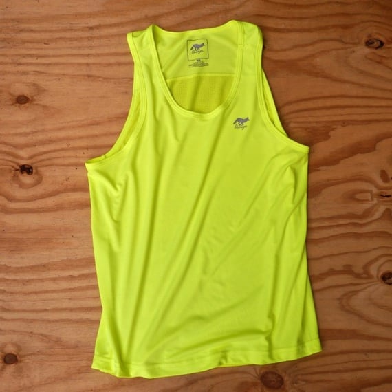 Runyon Canyon Apparel Mens Neon Yellow Yoga Tank (Made In The USA)