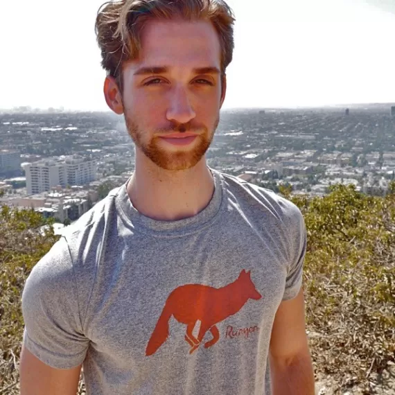 Runyon Canyon Apparel Men's Signature Hunter Orange Performance Running Shirt