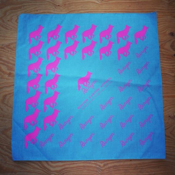 Runyon Canyon Apparel Signature Totally Hot Pink Turquoise Bandana Made In USA