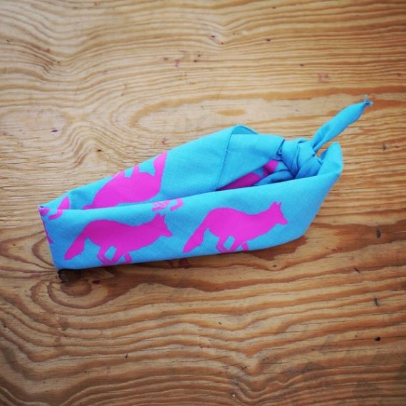 Runyon Canyon Apparel Signature Totally Hot Pink Turquoise Bandana Made In USA