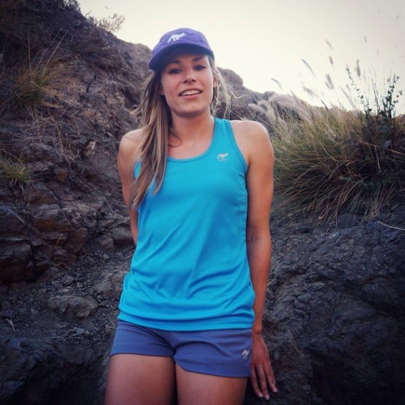 Runyon Canyon Apparel Womens Amazing Blue Yoga Tank Made In USA