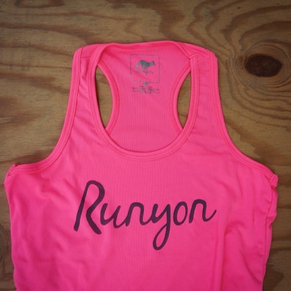 Runyon Canyon Apparel Women's Hot Pink Script Yoga Tank