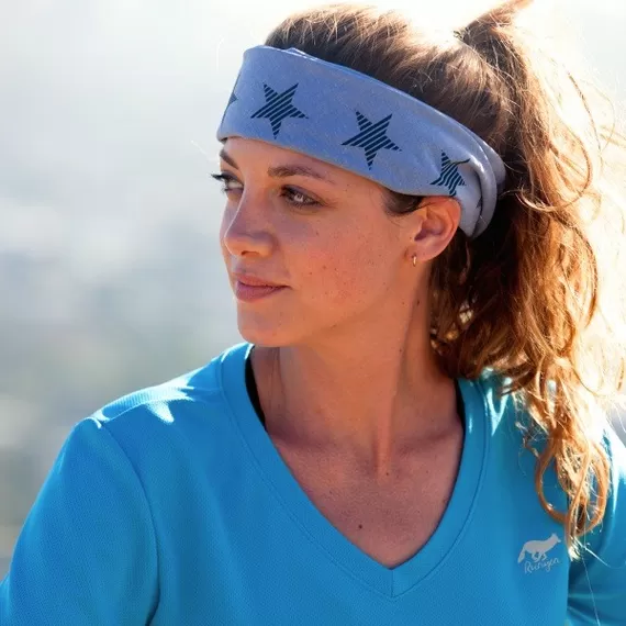 Runyon Canyon Apparel Denim Striped Star Bandana Made In USA