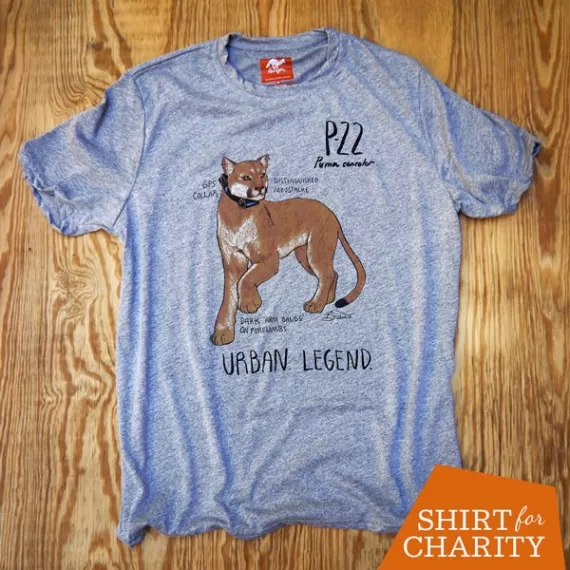 Runyon Men's Mountain Lion P-22 Fitness Shirt for Charity, Made In USA