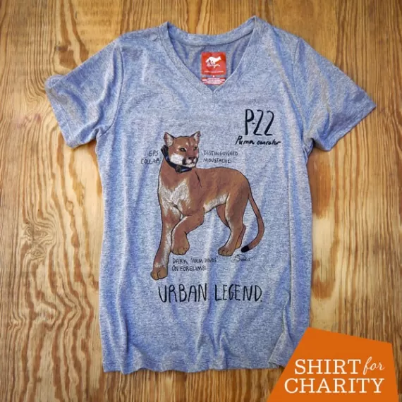 Runyon Women's Mountain Lion P-22 Fitness Shirt for Charity, Made In USA