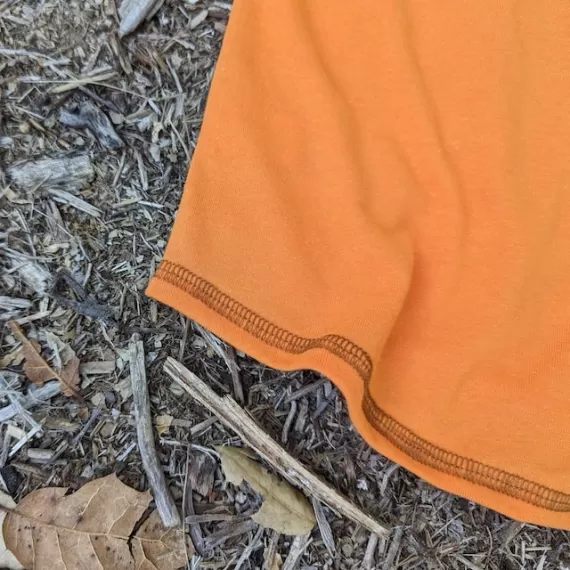 Runyon CozyLite Orange Raglan Camp Shirt - Running, Hiking, Workout Shirt American Made In USA