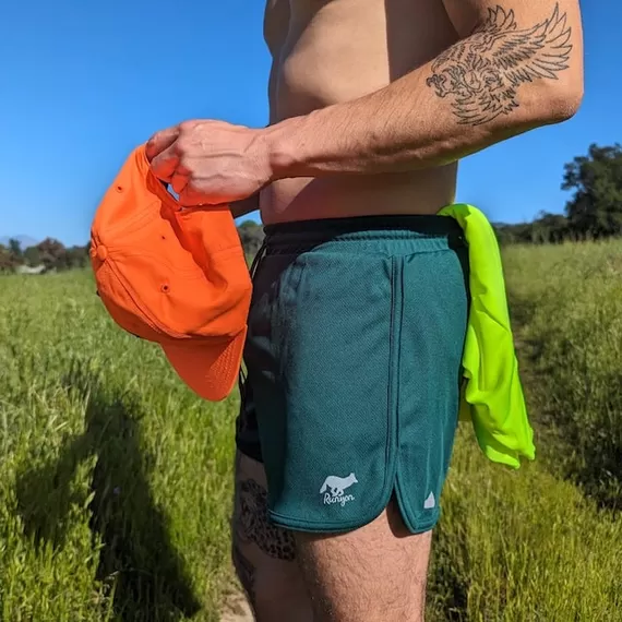 Runyon Forest Green Running Short - Retro Ranger 4" Inch Workout Short American Made In USA