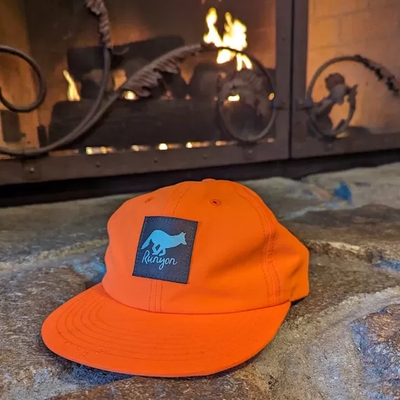 Runyon Fluorescent Safety Neon Orange Reflective Performance Trail Cap American Made In USA Running Hiking Outdoor Fitness Hat
