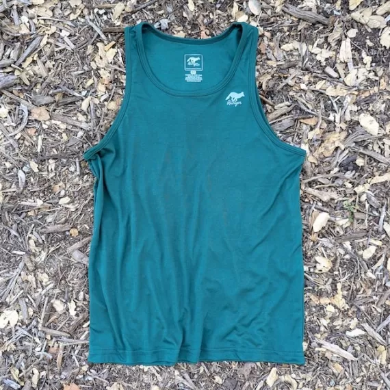 Runyon Men's Forest Green Training Tank Top Running Singlet Gym Workout Outdoors
