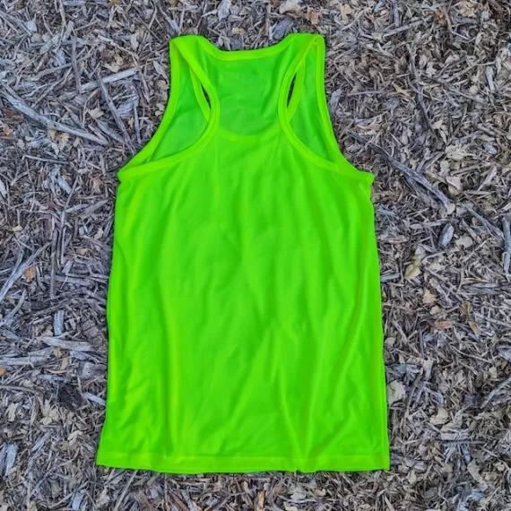 Runyon Men's Neon Yellow Racerback Fitness Tank Top - Running, Workout, Gym Singlet - Made In The USA
