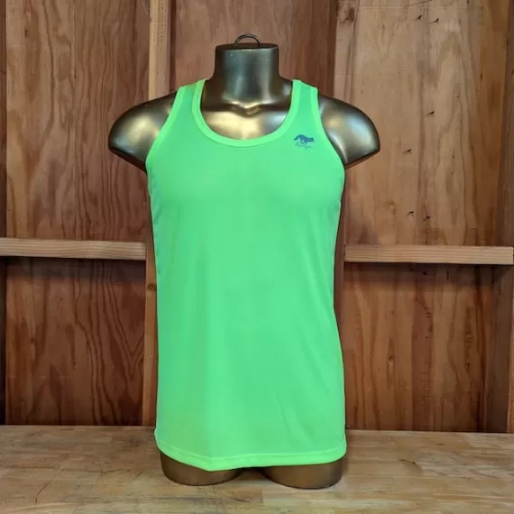 Runyon Men's Neon Yellow Racerback Fitness Tank Top - Running, Workout, Gym Singlet - Made In The USA
