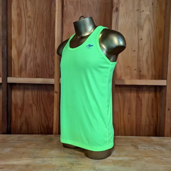 Runyon Men's Neon Yellow Racerback Fitness Tank Top - Running, Workout, Gym Singlet - Made In The USA