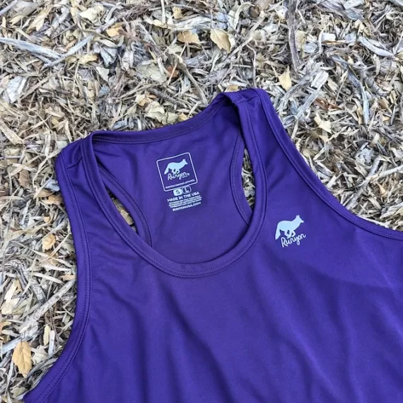 Runyon Men's Purple Racerback Fitness Tank Top - Running, Workout, Gym Singlet - Made In The USA